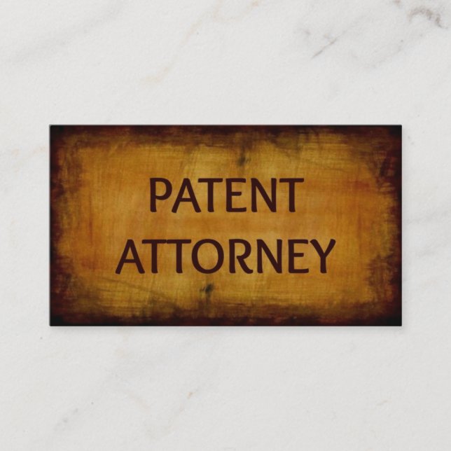 Patenträttsadvokat Antique Brushed-Affärskort Visitkort (Framsida)