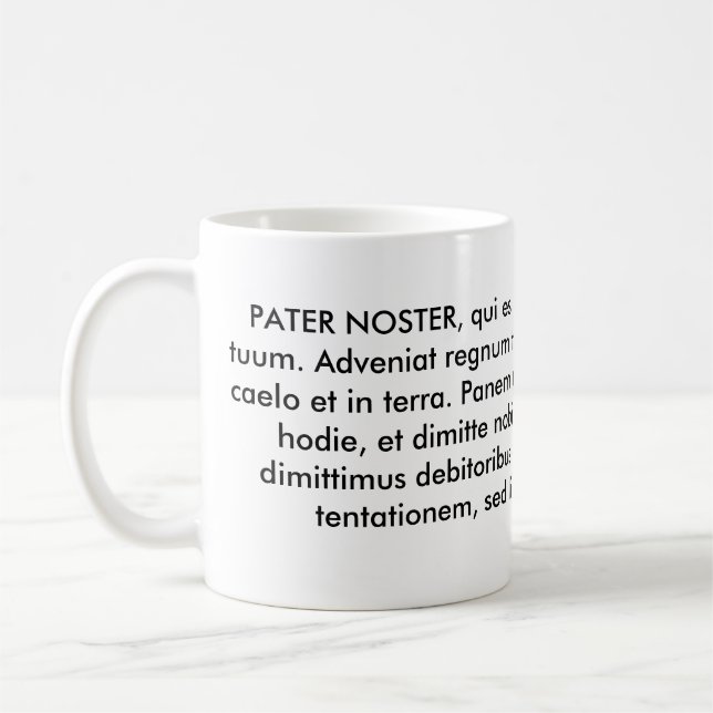 PATER NOSTER eller den vår fadern Kaffemugg (Vänster)