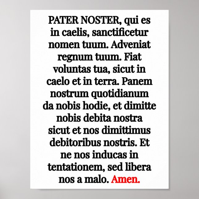 Pater Noster Poster (Framsidan)