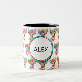 Paterna Flower Reindeer jul Magic Coffee Mugg