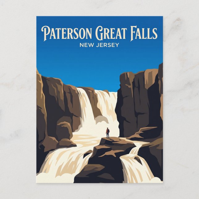 Paterson Great Falls nationalhistoriska park USA Vykort (Framsida)