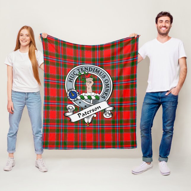 Paterson Klansymbol Tartan Rutmönster Fleecefilt (På plats)