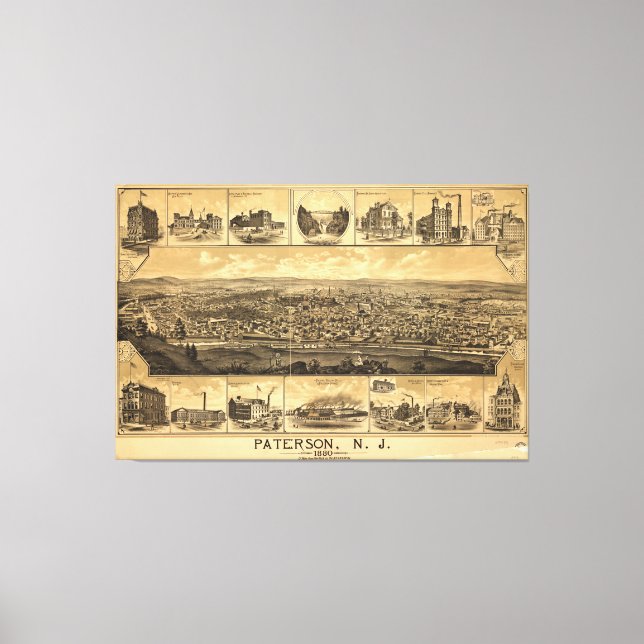 Paterson, New jersey (1880) Canvastryck (Framsida)