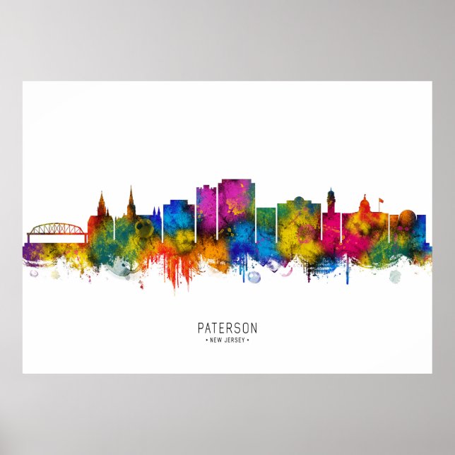Paterson New Jersey Skyline Poster (Framsidan)