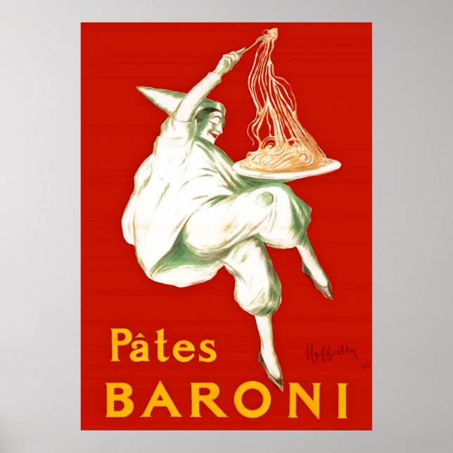 Pates Baroni Cappiello Vintage Advertisement Poster (Framsidan)