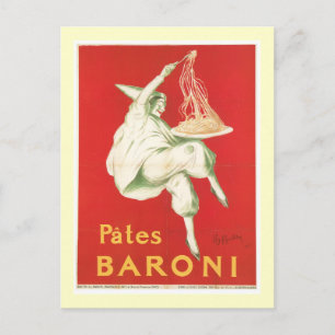 Pates Baroni Vintage Food Ad Art Vykort
