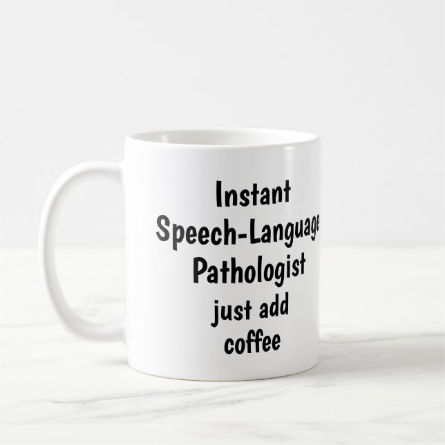 Patholog Add Coffee Roligt Quote på tal-språk Kaffemugg (Vänster)