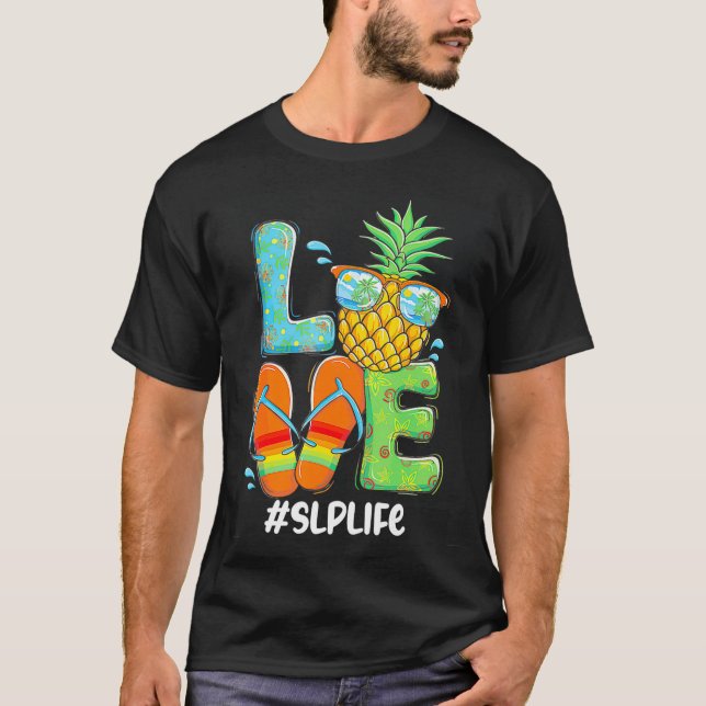 Patholog kärlek Pineapple Sommar Tal  T Shirt (Framsida)