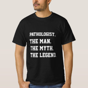 Patholog, mannen, myten, kullkastet t shirt