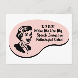 Patholog Voice på tal-språk Vykort