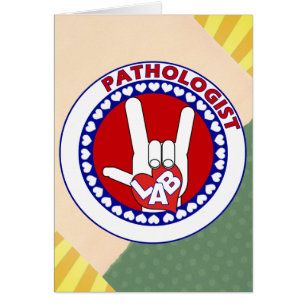 PATHOLOGIST RND LOGOTYP ASL KÄRLEK HÄLSNINGSKORT