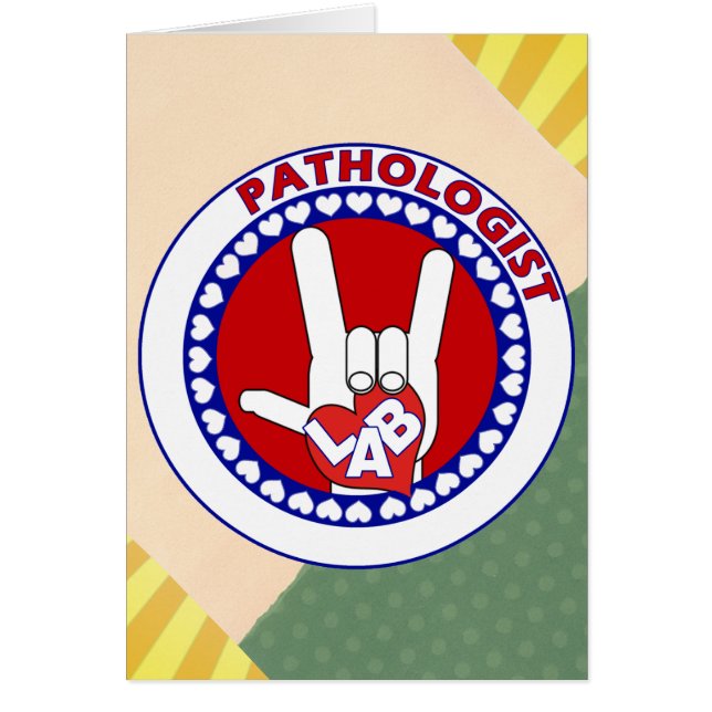 PATHOLOGIST RND LOGOTYP ASL KÄRLEK HÄLSNINGSKORT (Framsidan)