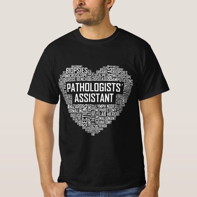 Pathologists Assistant Heart Gifts  T Shirt (Framsida)