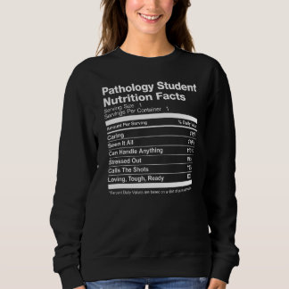 Pathology Student Nutrition Facts Funny T Shirt