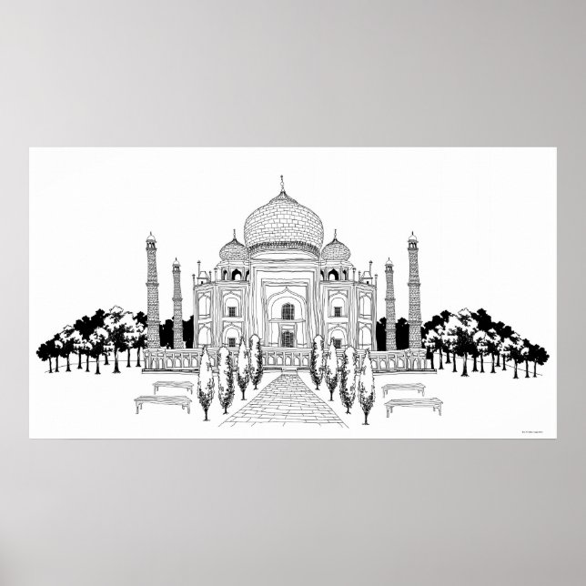Pathway av Taj Mahal Poster (Framsidan)