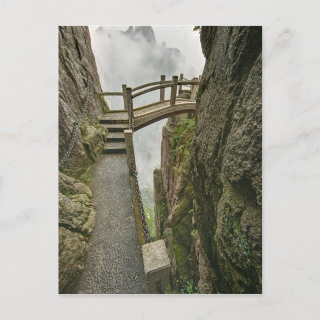 Pathway och small bridge, Gult Mountain Vykort (Framsida)