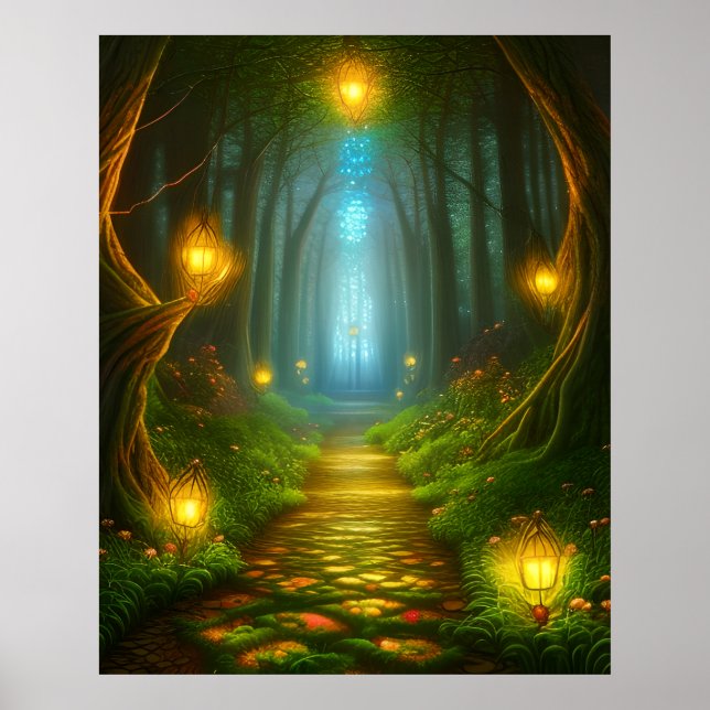 Pathway through Enchanged Fantasy Art Poster (Framsidan)