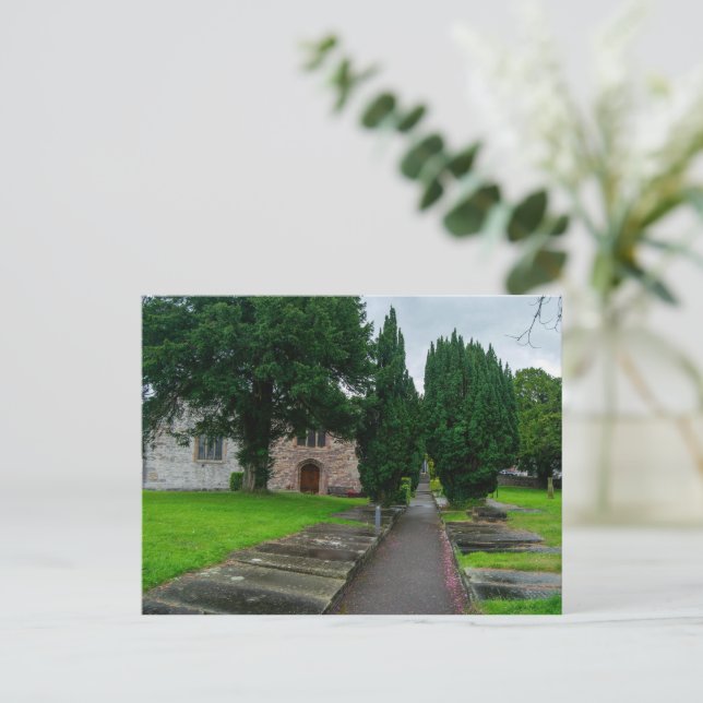 Pathway to History: St. Asaph Parish Church, Wales Vykort (Stående Fram)