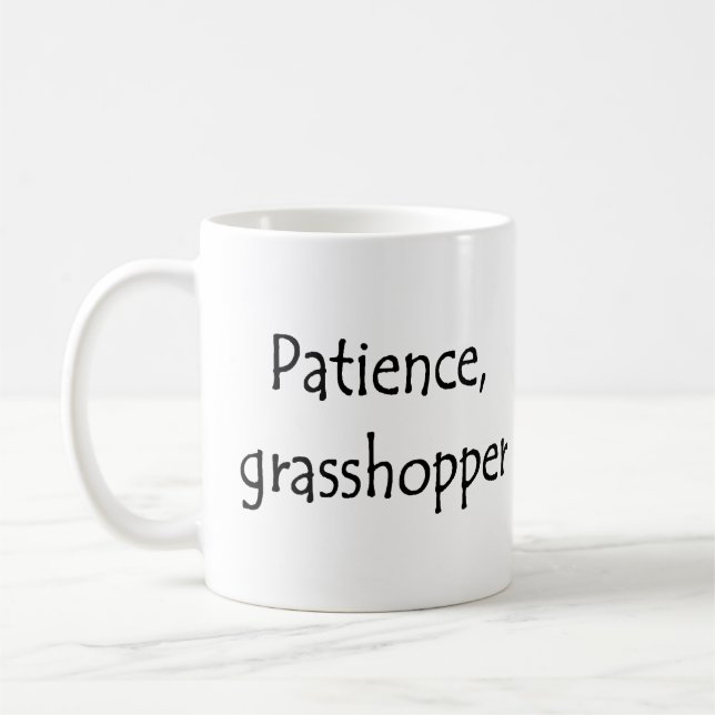 patience, grasshopper kaffemugg (Vänster)