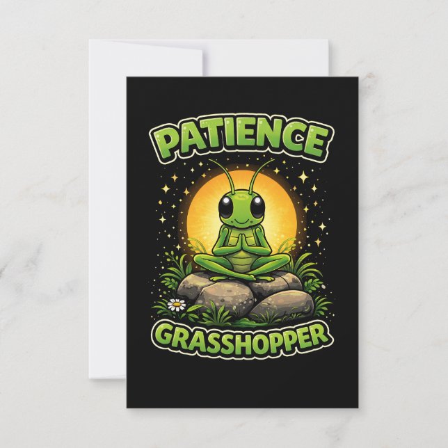 Patience Grasshopper Tack Kort (Framsida)