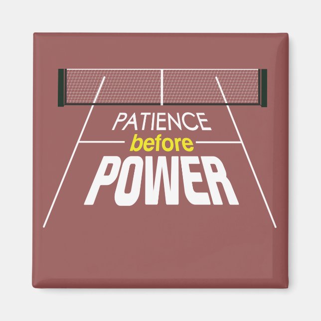 "Patiens före ström" Pickleball Magnet (Framsidan)