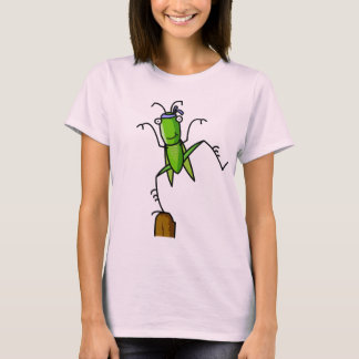 Patiens gräshoppa som balanserar T Shirt