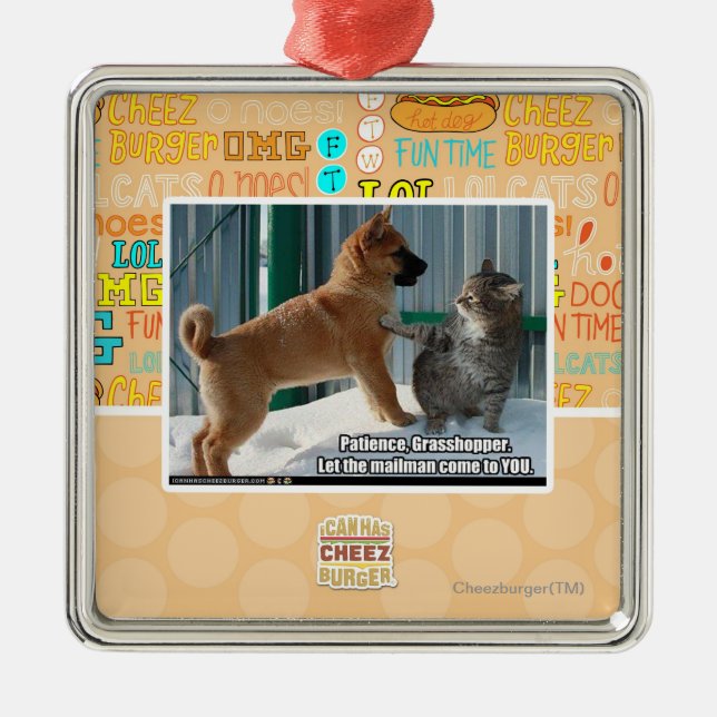 Patiens Grasshopper. Julgransprydnad Metall (Framsidan)