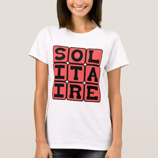 Patiens, Kortspel för en spelare T Shirt (Framsida)
