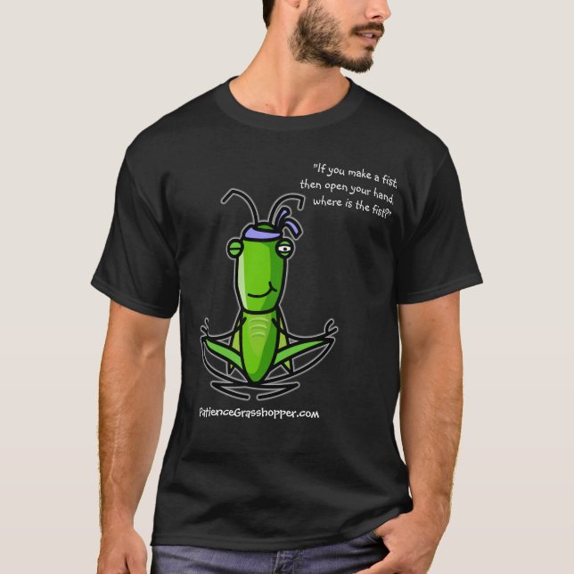 Patiens mörk T-tröjanäve för gräshoppa Tee Shirt (Framsida)