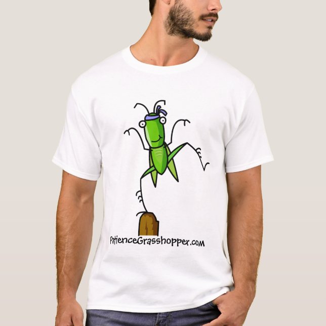Patiensgräshoppan balanserar t-shirt (Framsida)