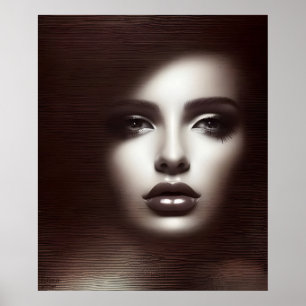 Patient AI Fantasy Digital Art Print Porträtt Poster