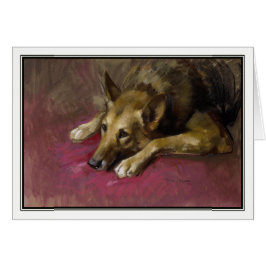 Patient Alsatian av Marino Lenci Hälsningskort