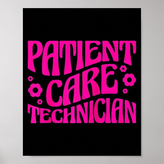 Patient Care Technician Pct Team Raglan Baseboll T Poster (Framsidan)