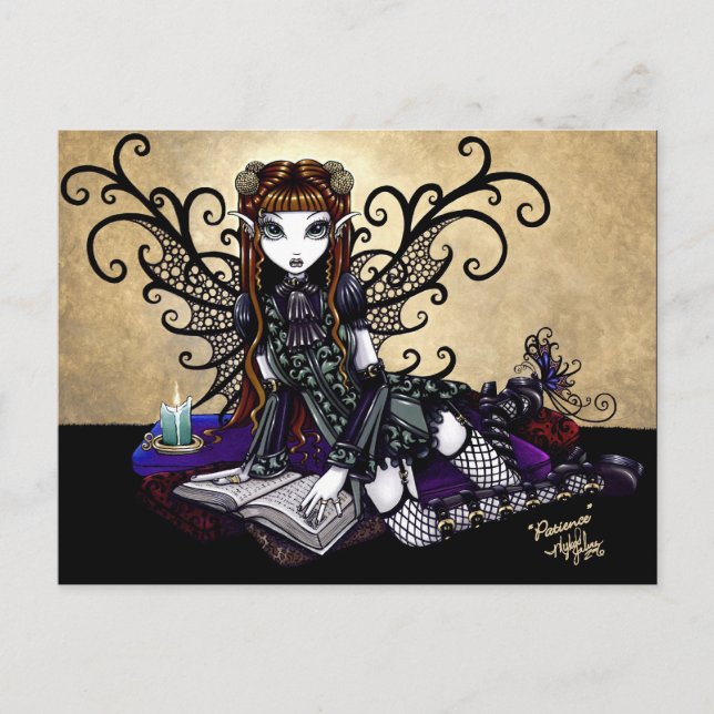 "Patient" Gothic Victorian Fairy Art Postcard Vykort (Framsida)