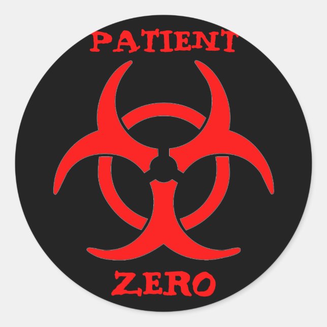 Patient Noll Biohazard Sticker Runt Klistermärke (Framsida)