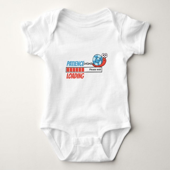 Patientbelastning | Funny Snigel Spädbarnshuggare  T Shirt (Framsida)