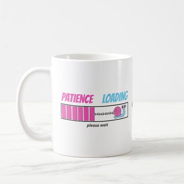 Patientbelastningen Cute Snigel gör din egen födel Kaffemugg (Vänster)