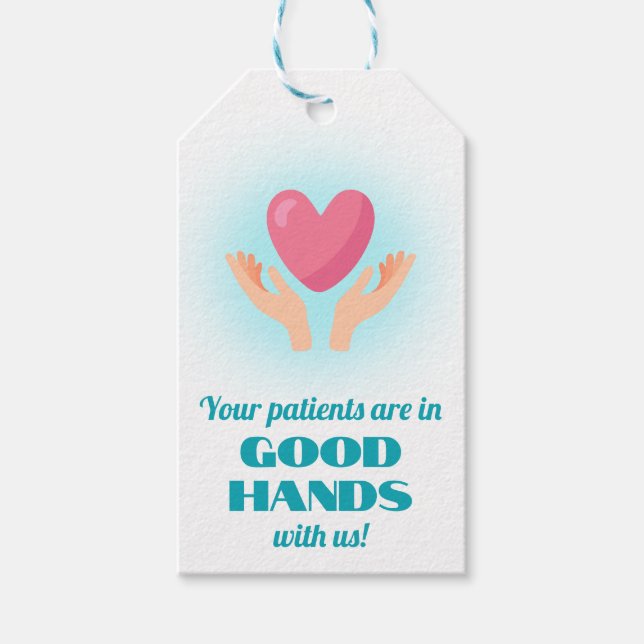 Patienter i Bra Händer Home Health Marknadsföring Presentetikett (Framsidan)