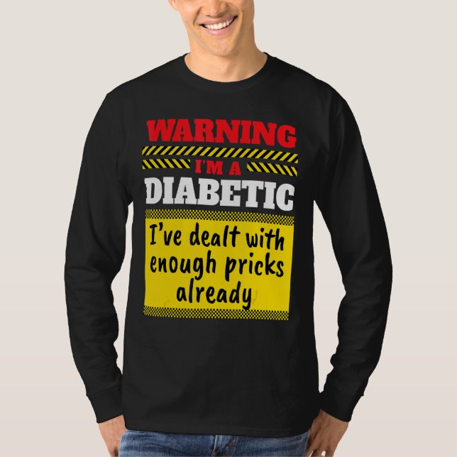 Patienter med diabetes mellitus Insulin diabetiker T Shirt (Framsida)