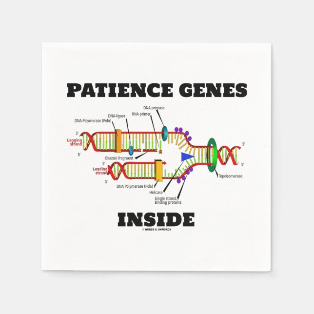 Patientgener inom DNA-replikering Humor Pappersservett (Framsidan)