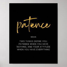 Patientinspirerande citat poster