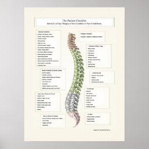 Patientkontrollistan Poster medicinsk kiropraktik