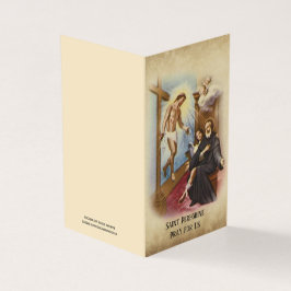 Patientkort för peregrin Patron Heliga Visitkort