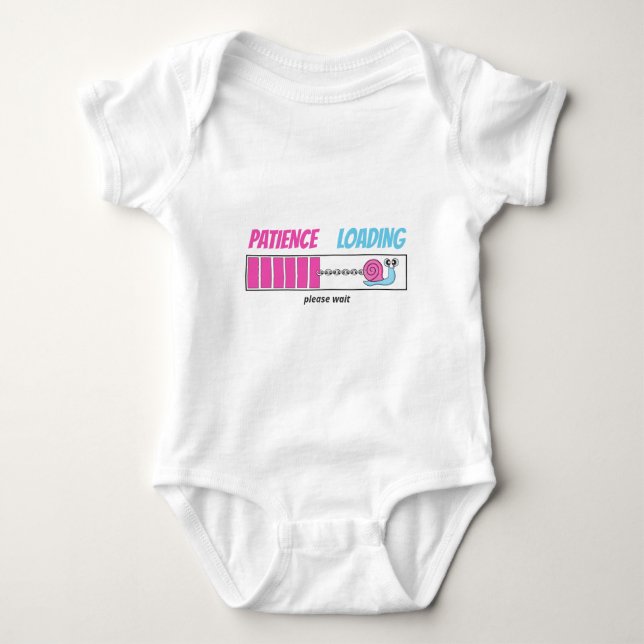 Patientladdning Funny Snigel Newborn Shower Gift T Shirt (Framsida)