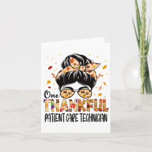 Patientvårdspersonal En tankfull Thanksgiving Kort