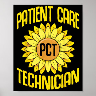 Patientvårdstekniker Pct Rolig Solrosdesign Poster