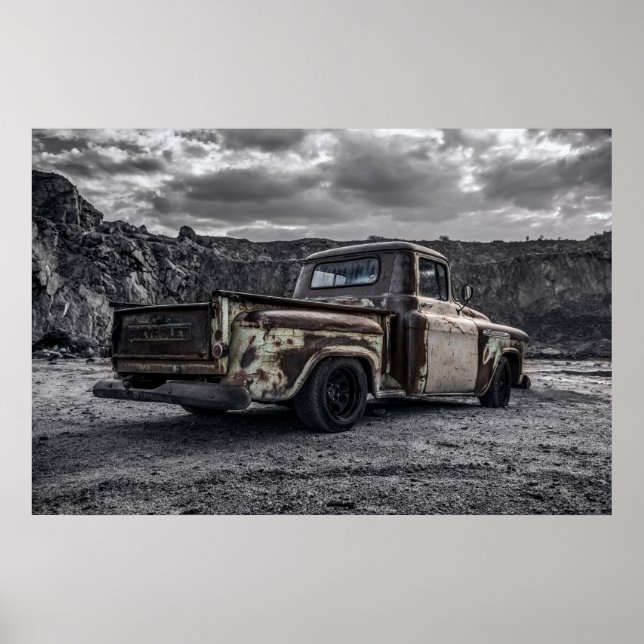 Patina 1956 Chevrolet C10, anpassad plocka-up last Poster (Framsidan)