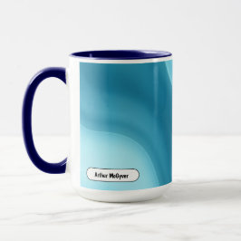 Patina Blå Mjuk Glöd Gradient Abstrakt Mugg