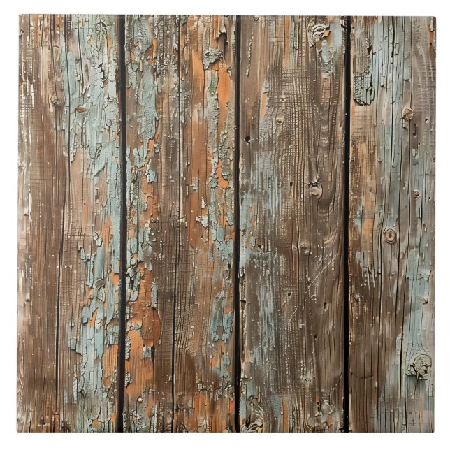 Patina Trä Rustik Nött Planka  Kakelplatta (Framsidan)