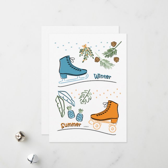 Patinando en Navidades Julkort (Fram/Back In Situ)